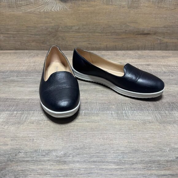 Geox Black Leather Flat Women's Size EU 38.5 - Picture 6 of 7